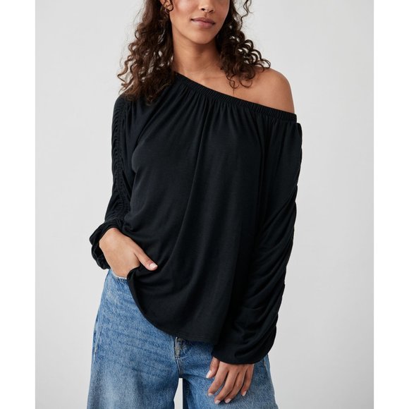 Free People Tops - NWT FREE PEOPLE Care FP Serenade Tee / Black Size XS